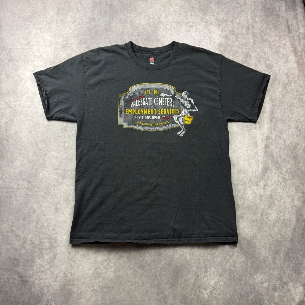 Valesgate Cemetery Employment Services Graphic T-Shirt Mens XL Black